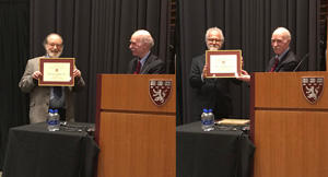 William Greenberg, MD, and Thomas Gutheil, MD, receive the 2018 Stuart Hauser Mentorship Award