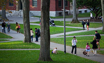 People walking outside